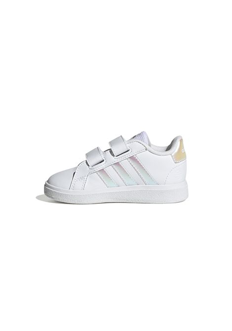 Adidas Grand Court Lifestyle Hook And Loop Shoes White Iridescent Infant ADIDAS CORE | Sneakers | GY2328-